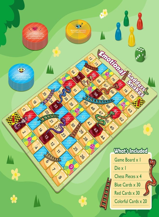 Broytain Emotional Board Games for Kids,Ladders and Snakes Board Game,Learning Resources,Social Skills Emotional Regulation Toys for Toddlers,Classroom Travel Indoor Outdoor Family Games - Image 3